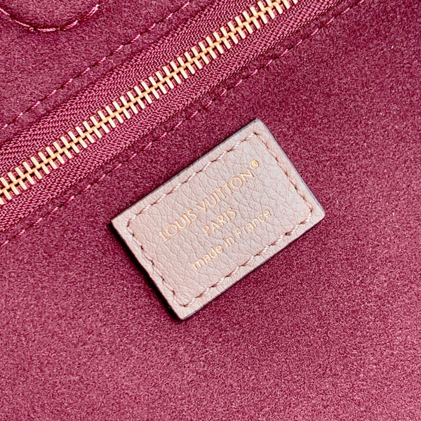 Anytime 42cm Tote Bag Beige Gold Empreinte leather 250557