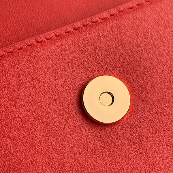 Wallet On Chain LV Bloom 20cm Red Calfskin 250363