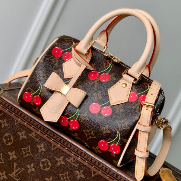 Speedy Bandoulière Cherry bag Brown Beige Monogram Canvas 251532
