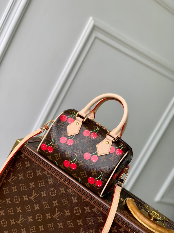 Speedy Bandoulière Cherry bag Brown Beige Monogram Canvas 251532
