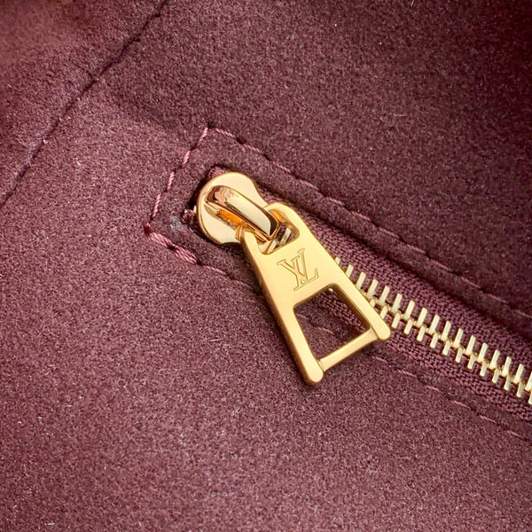 Anytime 34cm Tote Bag Beige Gold Empreinte leather 251566