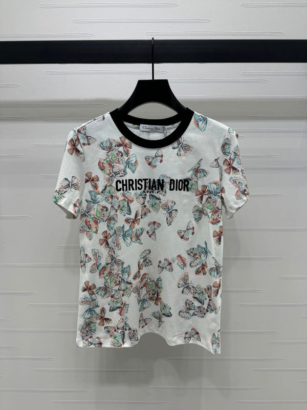 Dior 25C T-Shirt Papillon multicolore Pattern 228799