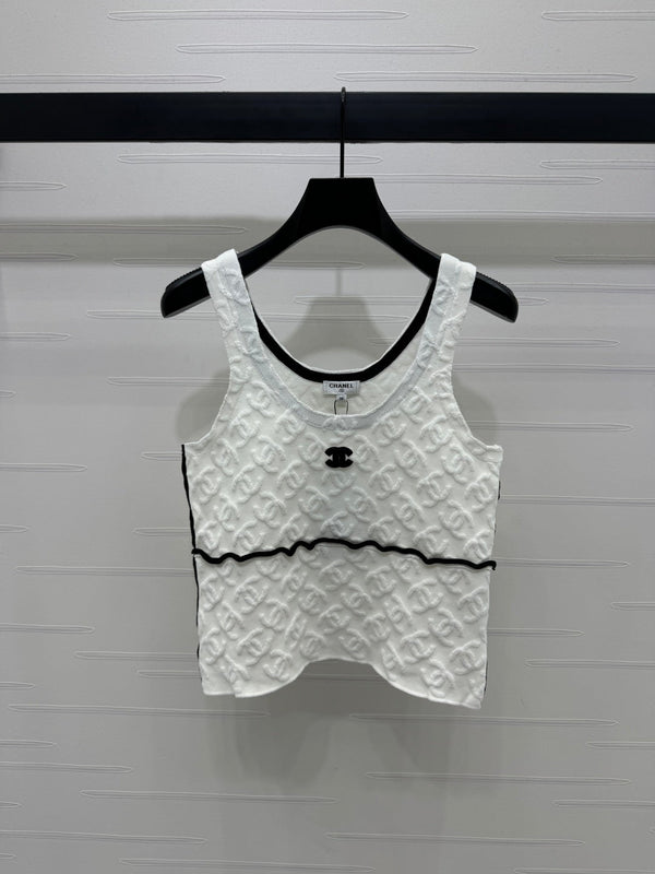 Chanel 25 Monogram Cotton Tank Top