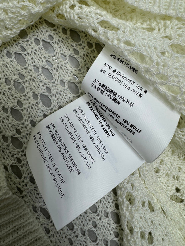 Miumiu 25 White Knitted V-neck Tank Top