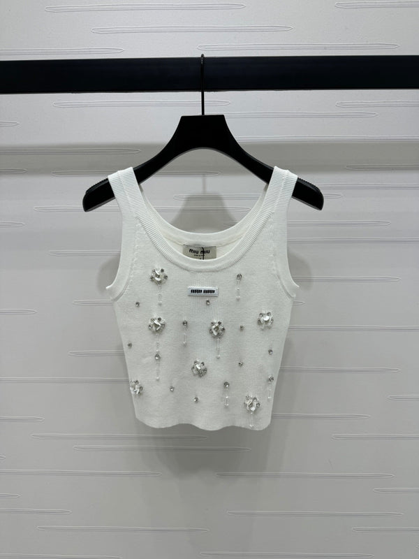 Miumiu 25 White Crop Top
