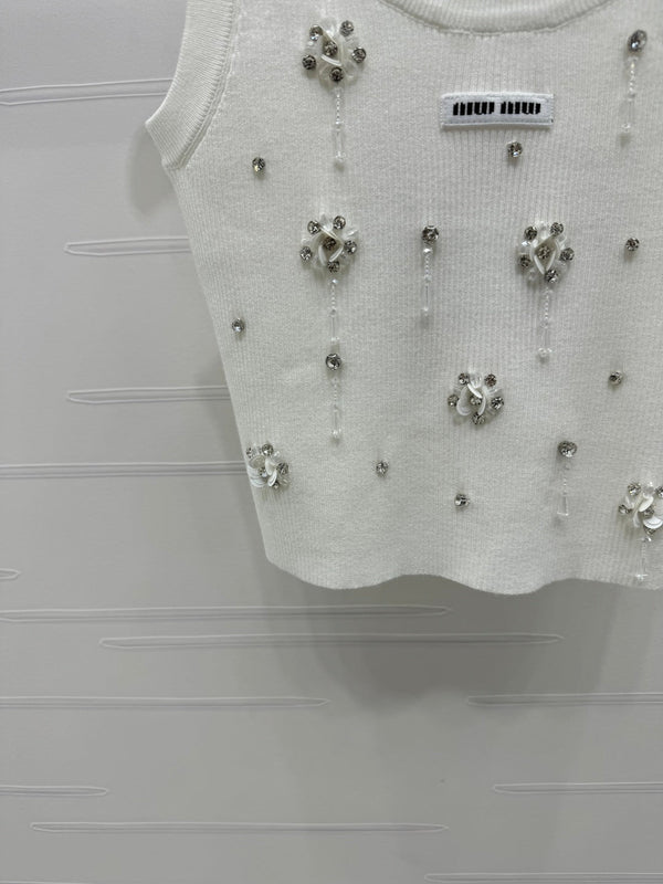 Miumiu 25 White Crop Top