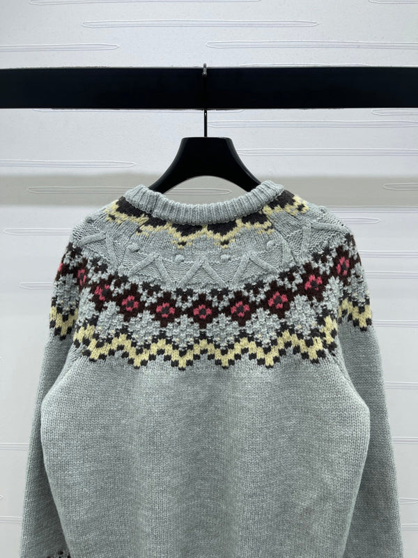 Chanel Pull 2025 Gris Couleurs Mélangées Laine Nylon 319617