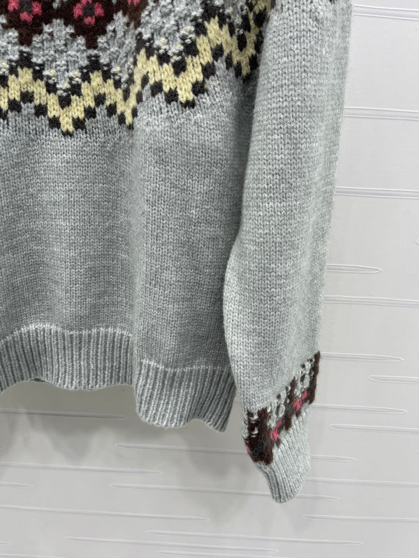Chanel Pull 2025 Gris Couleurs Mélangées Laine Nylon 319617