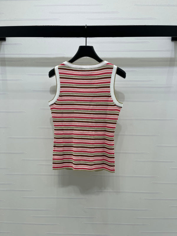 CC Débardeur rayé multicolore Tencel 351049