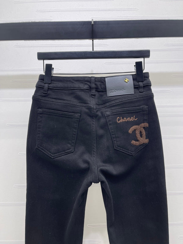 CC Jean coupe slim Denim noir 343625