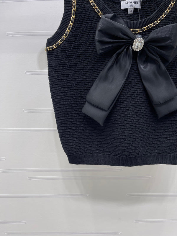 CC 26 Haut Printemps/Été Laine Noire 343439
