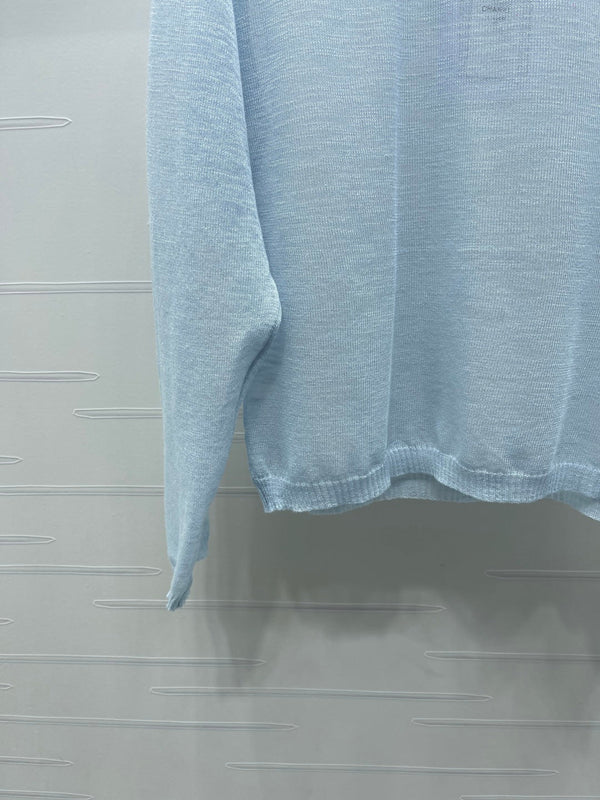 Ensemble deux pièces caraco et tricot manches longues CC 26s Bleu clair 344133