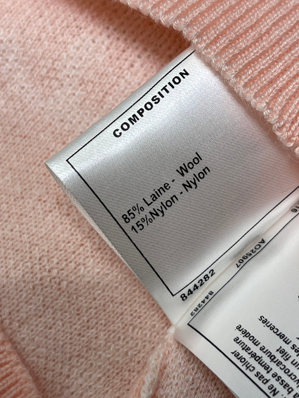 CC 26sGilet tricoté en jacquard Laine rose 344122