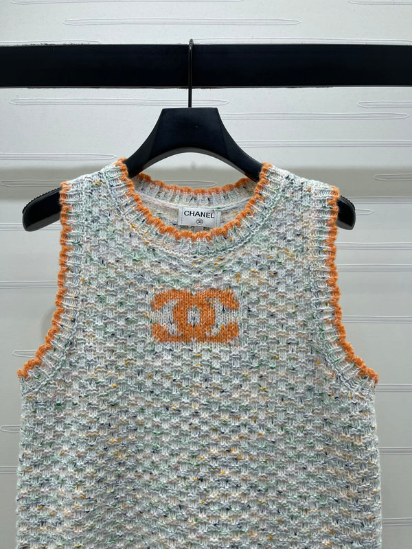 CC 26s Gilet en maille tissé à col rond et blocs de couleurs 344117