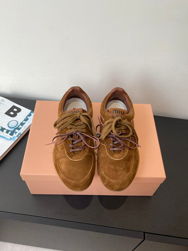 MiuMiu 25 sneaker brown suede 521965