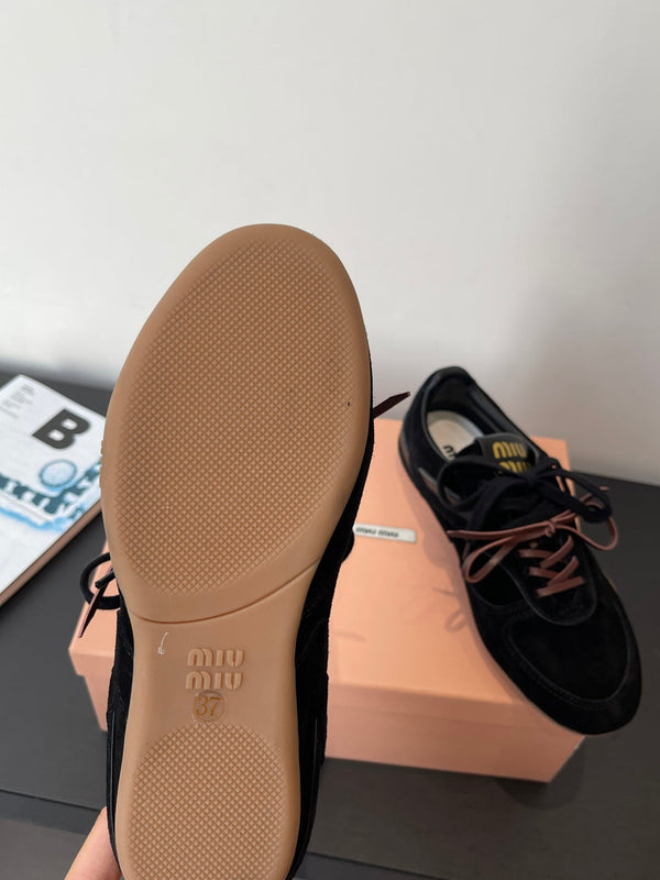 MiuMiu 25 sneaker black suede 521964