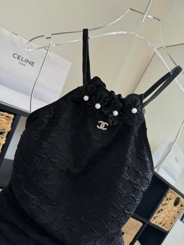 Chanel Bikini Black Cotton 185838