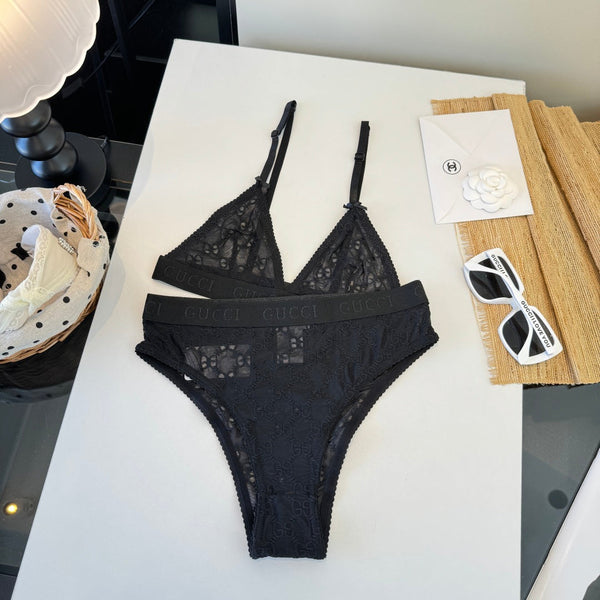 GG 26s Two-Piece Bikini Black Lace 201805