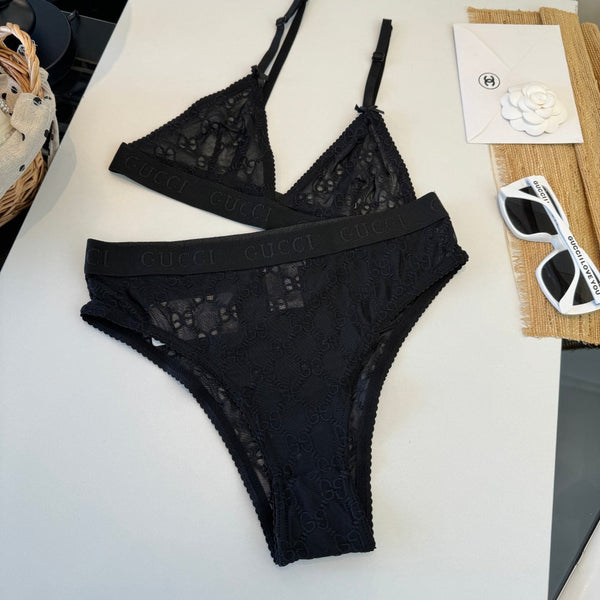 GG 26s Two-Piece Bikini Black Lace 201805