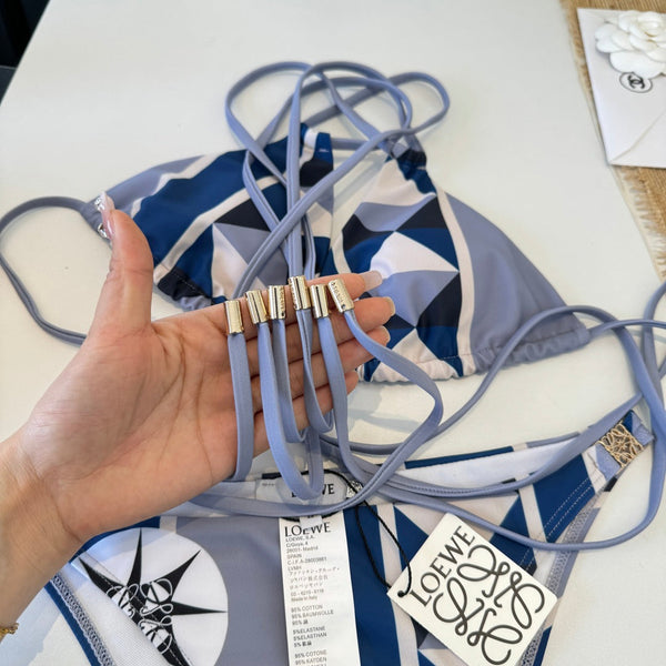 Loewe Two-Piece Bikini Blue White 203027