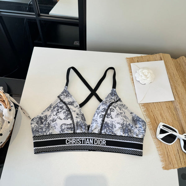 CD Two-Piece Bikini Black White 203032