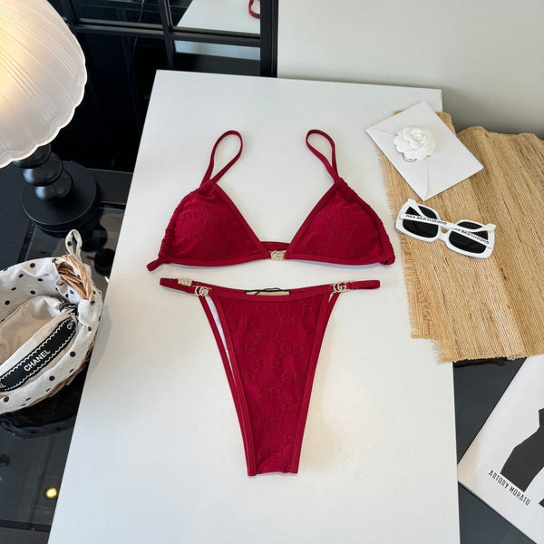 Gucci 26s Swimsuit Red Colorful Cotton 184238