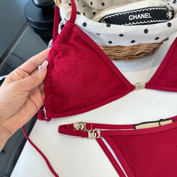 Gucci 26s Swimsuit Red Colorful Cotton 184238