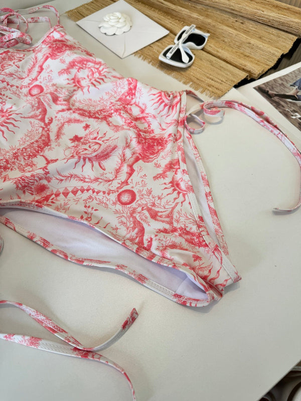 CD 26s One-Piece Bikini Pink Colorful 201817