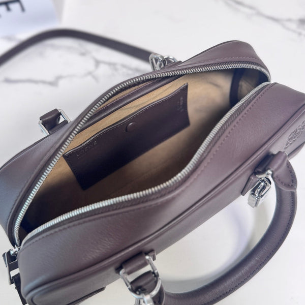 Loewe Amazona 23 Cropped Bag Dark Brown Shiny Calfskin