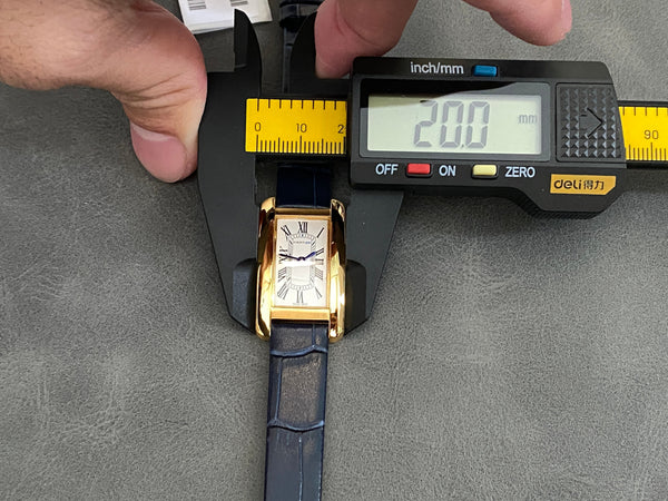 Tank Americane 20mm Gold Case Black Leather Strap