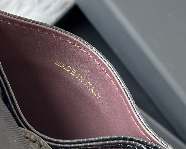 Porta carte a fisarmonica CC in metallo color oro nero Caviar 242648