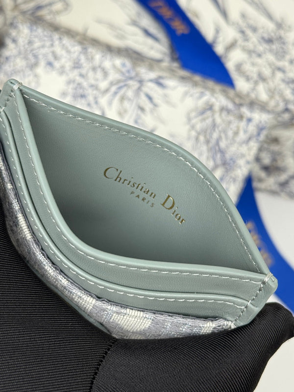 CD 30 Montaigne Portacarte Fresia 10cm Jacquard Grigiastro