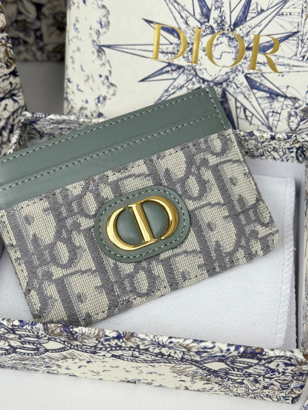 CD 30 Montaigne Portacarte Fresia 10cm Jacquard Grigiastro