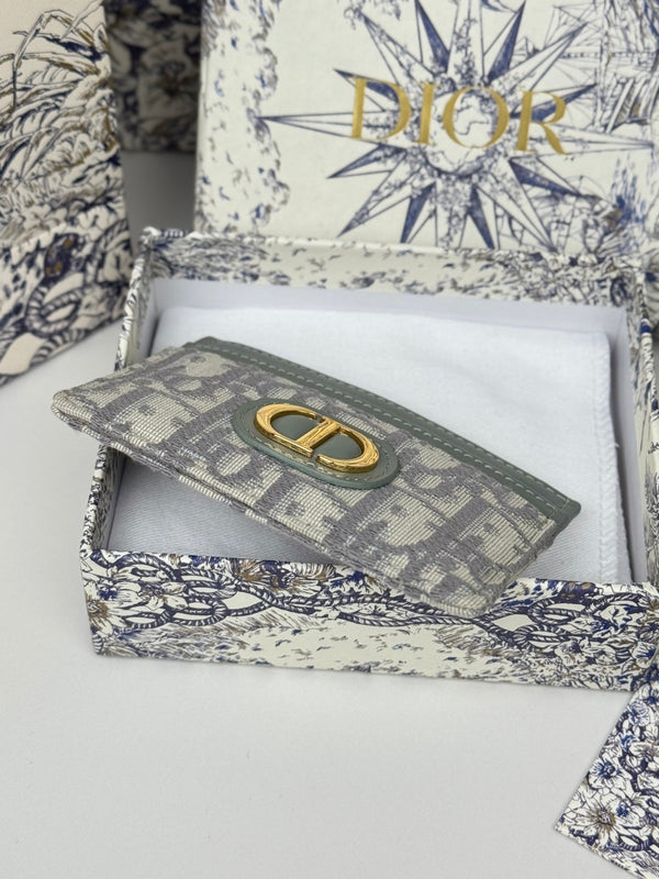 CD 30 Montaigne Portacarte Fresia 10cm Jacquard Grigiastro