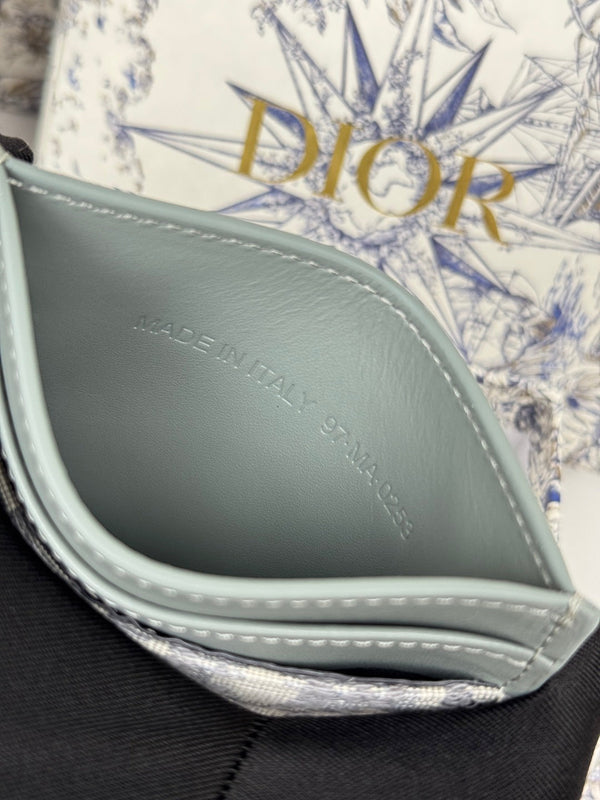 CD 30 Montaigne Portacarte Fresia 10cm Jacquard Grigiastro