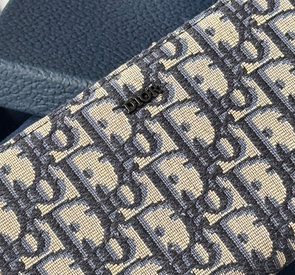 Portafoglio lungo con cerniera per CD, 19,8 cm, beige e nero, jacquard