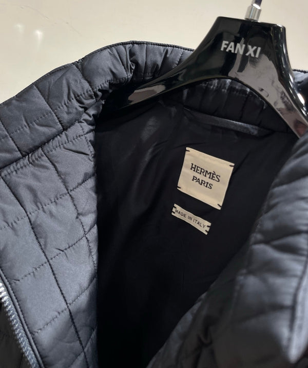 HM 25 Long Coat Blue Black Polyester 264290