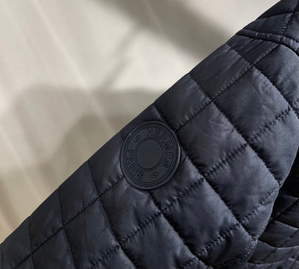 HM 25 Long Coat Blue Black Polyester 264290