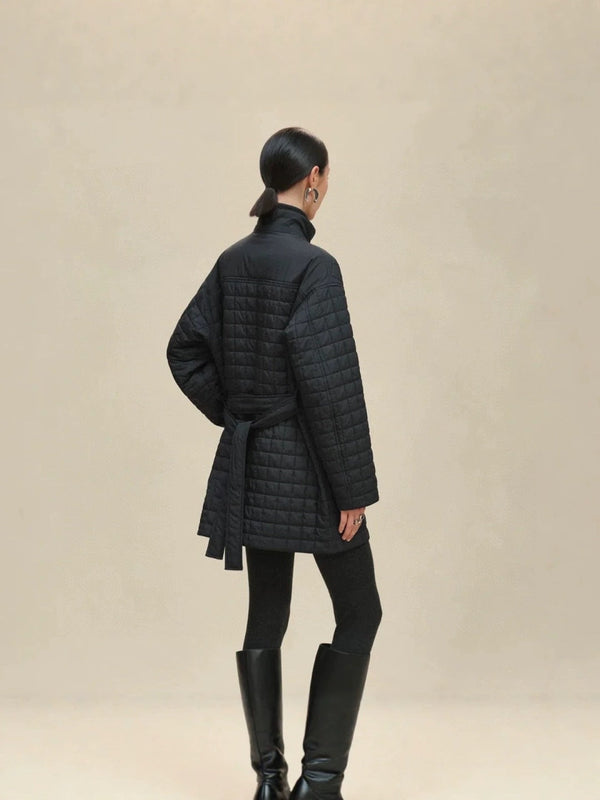 HM 25 Long Coat Blue Black Polyester 264290