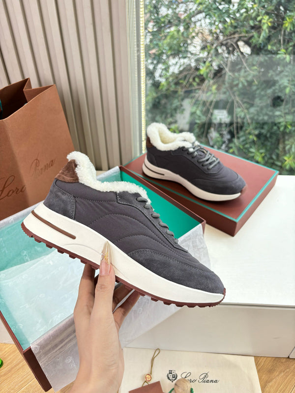 LP Weekend Walk Sneaker Purple Gray Fur Suede 549518