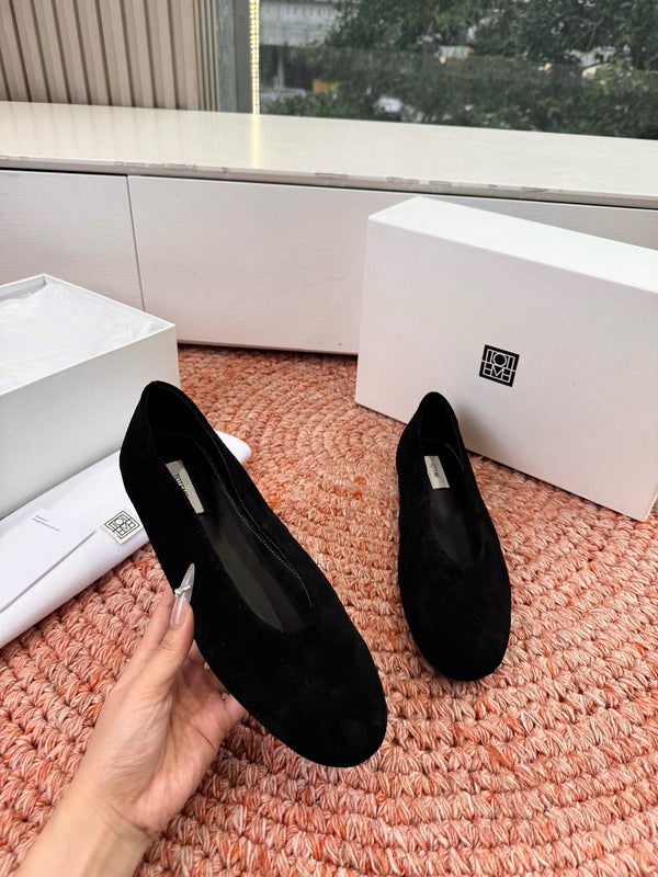 Totem Ballerinas Black Suede 760435