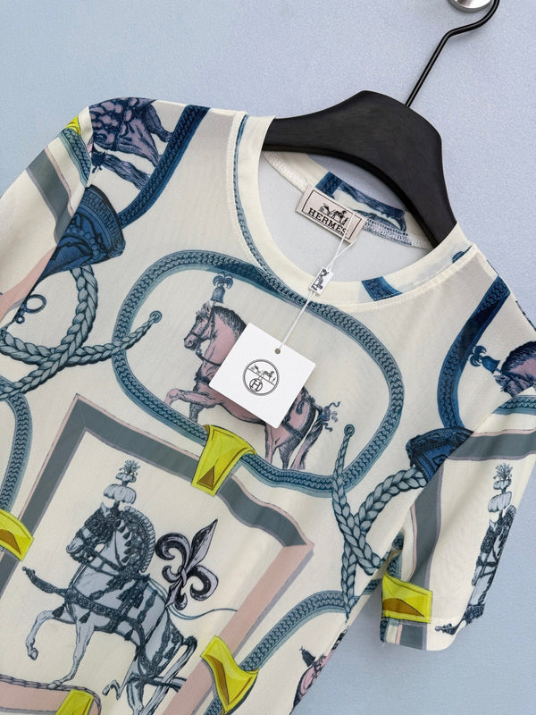 HM 26s T-Shirt Blue Colorful Mesh 367050