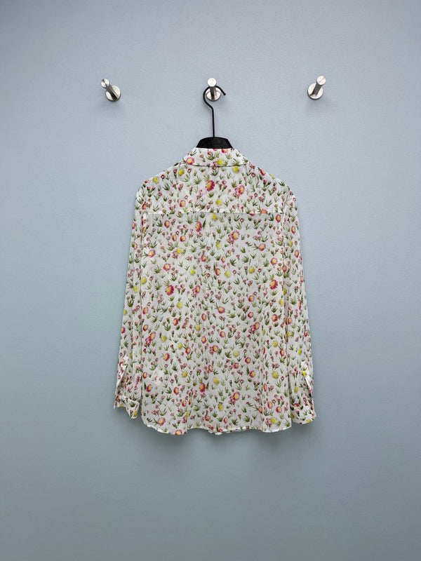 CD 26s Print Long-Sleeve Shirt White Polyester 367039