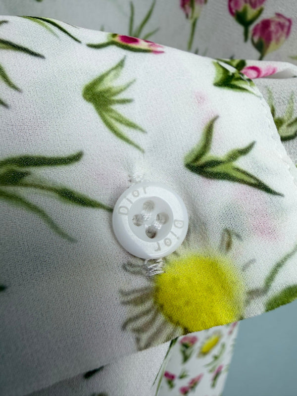 CD 26s Print Long-Sleeve Shirt White Polyester 367039