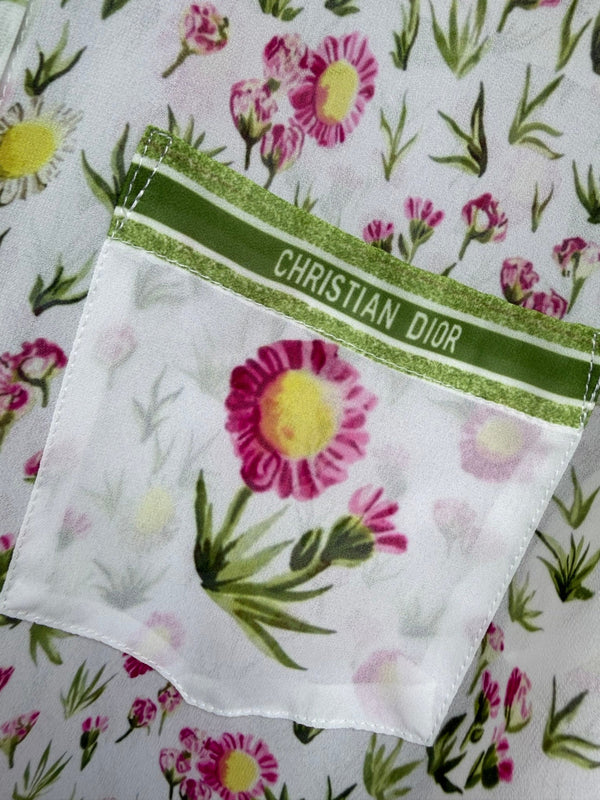 CD 26s Print Long-Sleeve Shirt White Polyester 367039