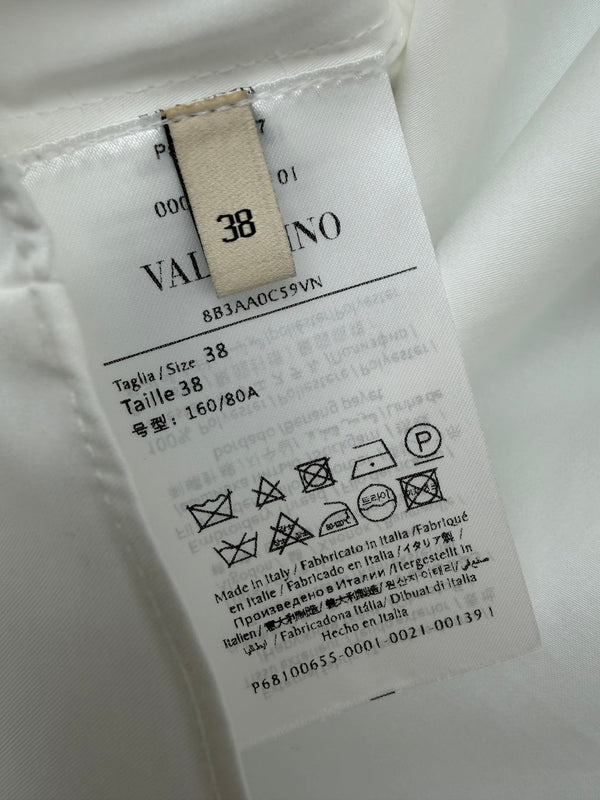 Valentino 26s Embroidered Sleeveless White Polyester 367034