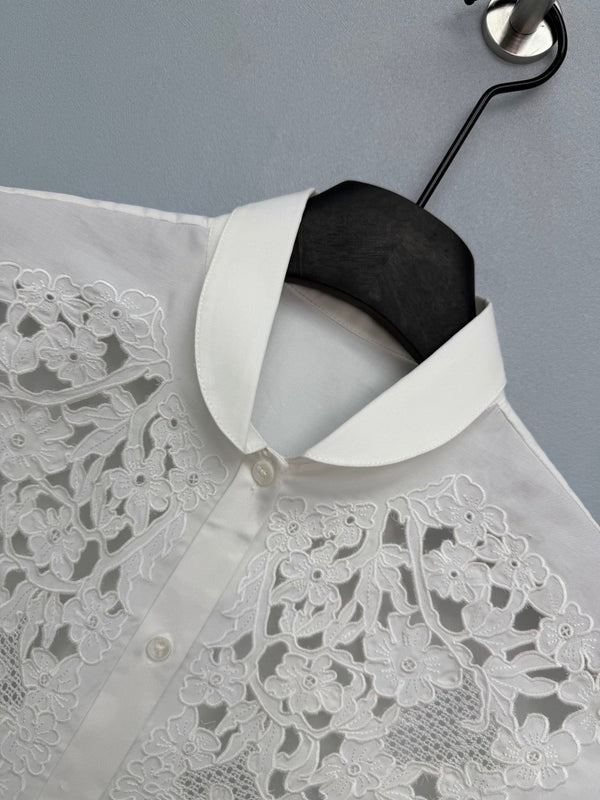 Valentino 26s Embroidered Sleeveless White Polyester 367034