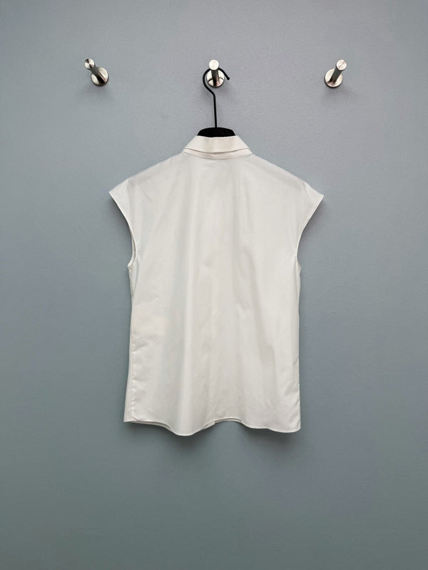 Valentino 26s Embroidered Sleeveless White Polyester 367034