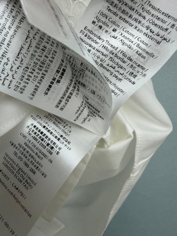 Valentino 26s Embroidered Sleeveless White Polyester 367034