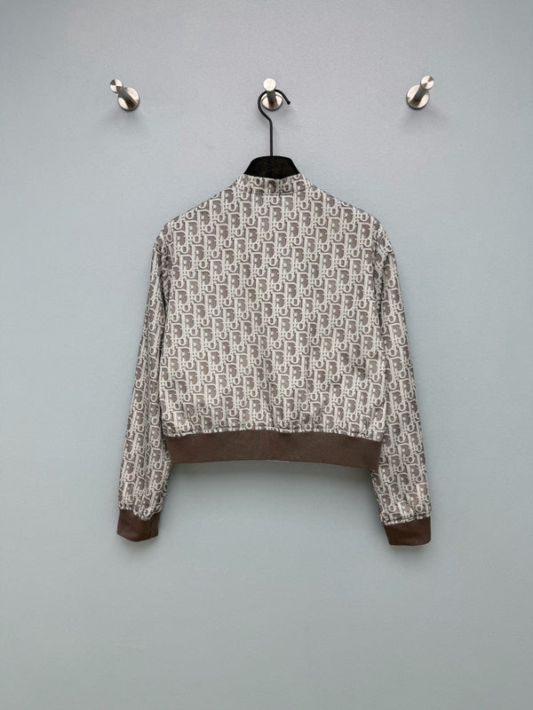 CD Oblique Bomber Jacquard Pattern Polyester 366998